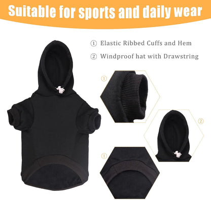 Dog Hoodie Security Dog Sweater Soft Brushed Fleece Clothes Hoodie Sweatshirt with Pocket for Small Medium Large Dogs (XX-Large)