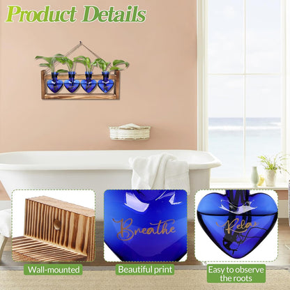 Plants Propagation Stations Plant Terrarium Kit for Bathroom Glass Planters for Indoor Plants Bathroom Decor Accessories - Relax Soak Unwind Breathe