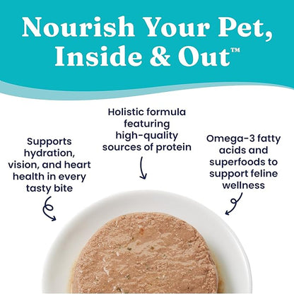 Solid Gold Wet Cat Food Pate - Healthy Canned Cat Food Pate w/Real Tuna & Sardine, Omega Fatty Acids, Vitamins & Minerals - Grain Free & Gluten Free Can Meals for Cats & Kittens - 3ct/3oz Cans