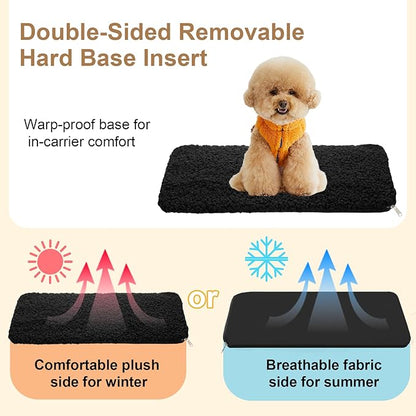 Dog Purse Carrier for Small Dogs Cats Rabbits Up to 15lbs, Lightweight Pet Sling Carriers with Crossbody Strap, Portable Puppy Soft Sided Tote Bag Carrier for Vet,Hiking,Travel Black