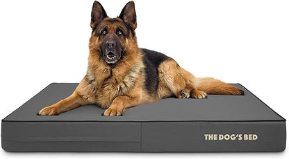 The Dog’s Bed Orthopedic Memory Foam Dog Bed, XL Grey & Black, Waterproof, Supportive Dog Bed with Replaceable Covers
