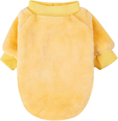 FabriCastle Dog Sweaters, 3-Pack Dog Clothes for Small Dogs Male & Girl, Soft and Warm Pet Coats XXS - XXL, Winter Pet Jackets, Doggy Apparel Costumes Outfits (Beige,Light Green,Yellow, XX-Large)