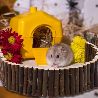 Hamster Wooden Suspension Bridge Rat Climbing Bendable Wooden Ladder Small Animals Arch Bridge Toys for Hamsters Mouse Rat Chipmunk Pig Gerbils Mice Other Small Rodents Animals(25.6L x 2.8W)