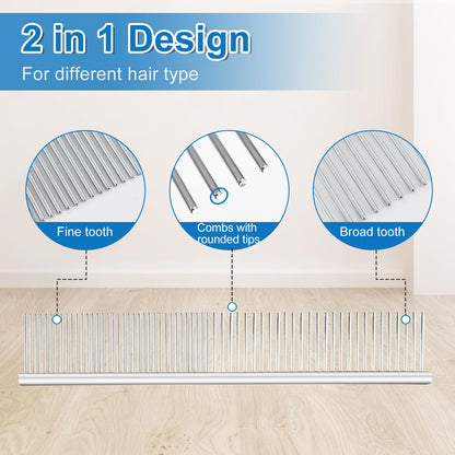 Slicker Brush for Dogs, Doodle & Poodle Brush for Long Haired Dog, Dog Slicker Brushes Goldendoodle Long Pin Detangler for Dematting (Large Curved)