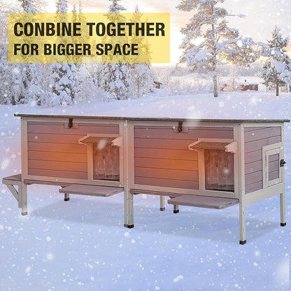 Aivituvin Cat House with Insulated Liner, Heated Feral Cats Shelter, Weatherproof Cat Condos Outdoor Indoor