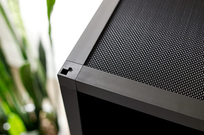 Reptile Habitats 4x2x2 (120 Gallon) Bearded Dragon Enclosure V2 PVC Panels, Glass Doors, Lightweight, Easy to Assemble, Heavy Duty Screen, Aluminum Frame