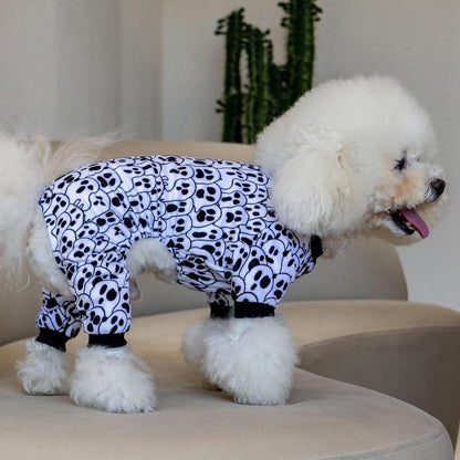 CuteBone Small Dogs Outfit Soft Puppy Onesies Pjs Halloween Dog Pajamas Pet Coat Cat Apparel Comfy Doggie Jumpsuit Bodysuit for All Seasons P300L