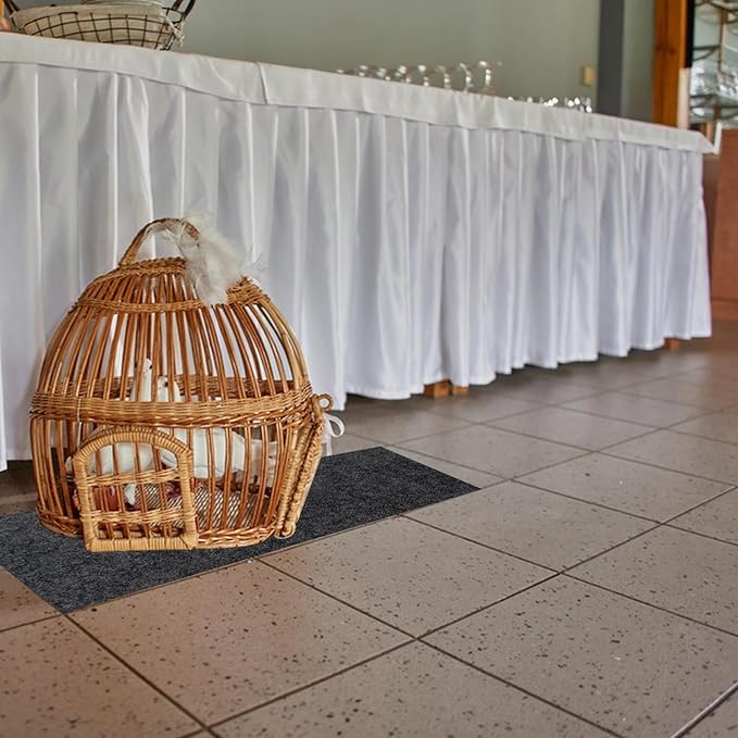 Large Bird Cage Mat, Under Pet Cage Mat for Bird Cages, Reptile Aquariums, Dog Kennels, Absorbent/Waterproof Felt Mat with Non-Slip Backing for Hard Floors and Surfaces (30x36 Inch)