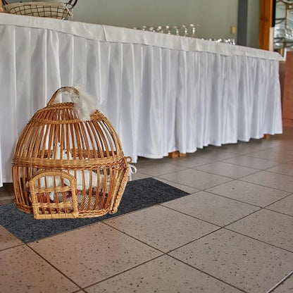 Large Bird Cage Mat, Under Pet Cage Mat for Bird Cages, Reptile Aquariums, Dog Kennels, Absorbent/Waterproof Felt Mat with Non-Slip Backing for Hard Floors and Surfaces (30x36 Inch)