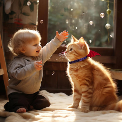 1 PC Bat Wing Cat Collar with Bell, Adjustable Kitten Collar with Safety Breakaway Buckle for Boy&Girl Cats, Halloween Christmas Cat Accessories for Kitten Puppy