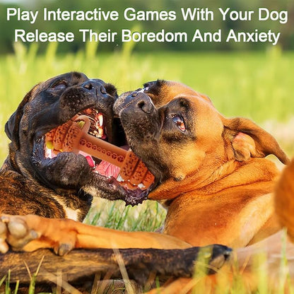 Dog Chew Toys for Aggressive Chewers,Food Grade Non-Toxic Dental Pet Toy,Tough Durable Indestructible Dog Toys for Small Medium Dogs.Orange（8IB-15IB）