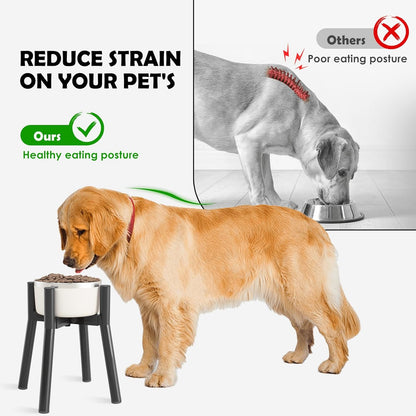 Elevated Dog Bowl Stand for Large Dogs, Adjustable Width 7-10.6, 11" Tall Dog Food Water Stand, Bowl Not Included