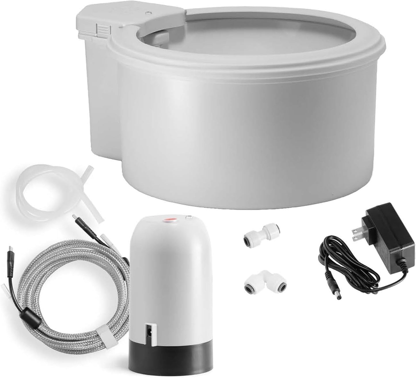 Always Full® 7" Pet Water Bowl and Bottle Pump Bundle, Self-Refilling, Clean Filtered Water, App-Enabled Hydration Monitoring, Easy Upgrade to Wall Unit, Cat and Dog Water Bowls