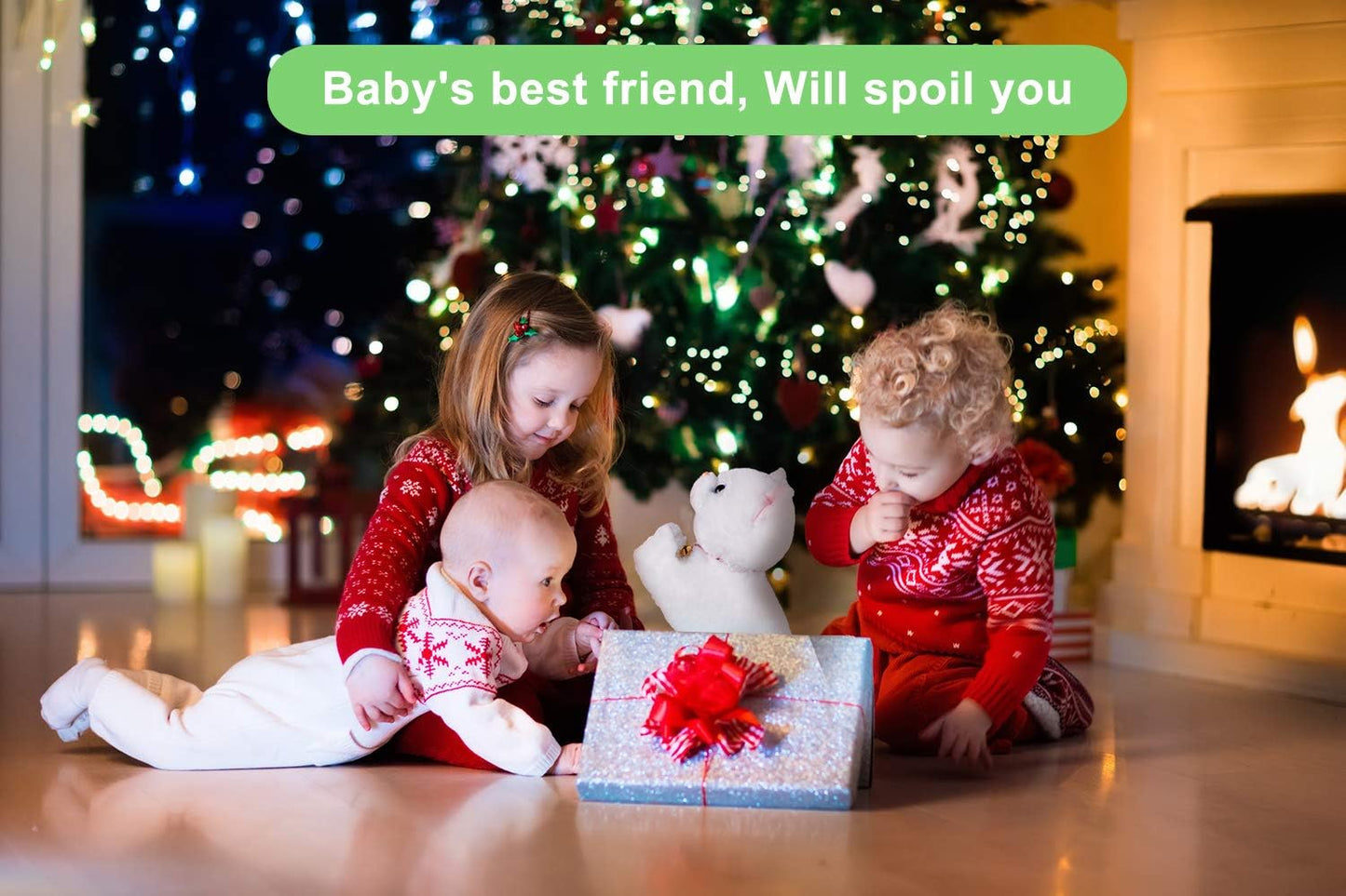 White Plush Cat Stuffed Animal Interactive Cat Robot, Robotic Cat Barking Meow Kitten Touch Control, Electronic Pet, Robot Kitty Toy, Animated Cat for Girl Baby Kid L:12" * H:8" *