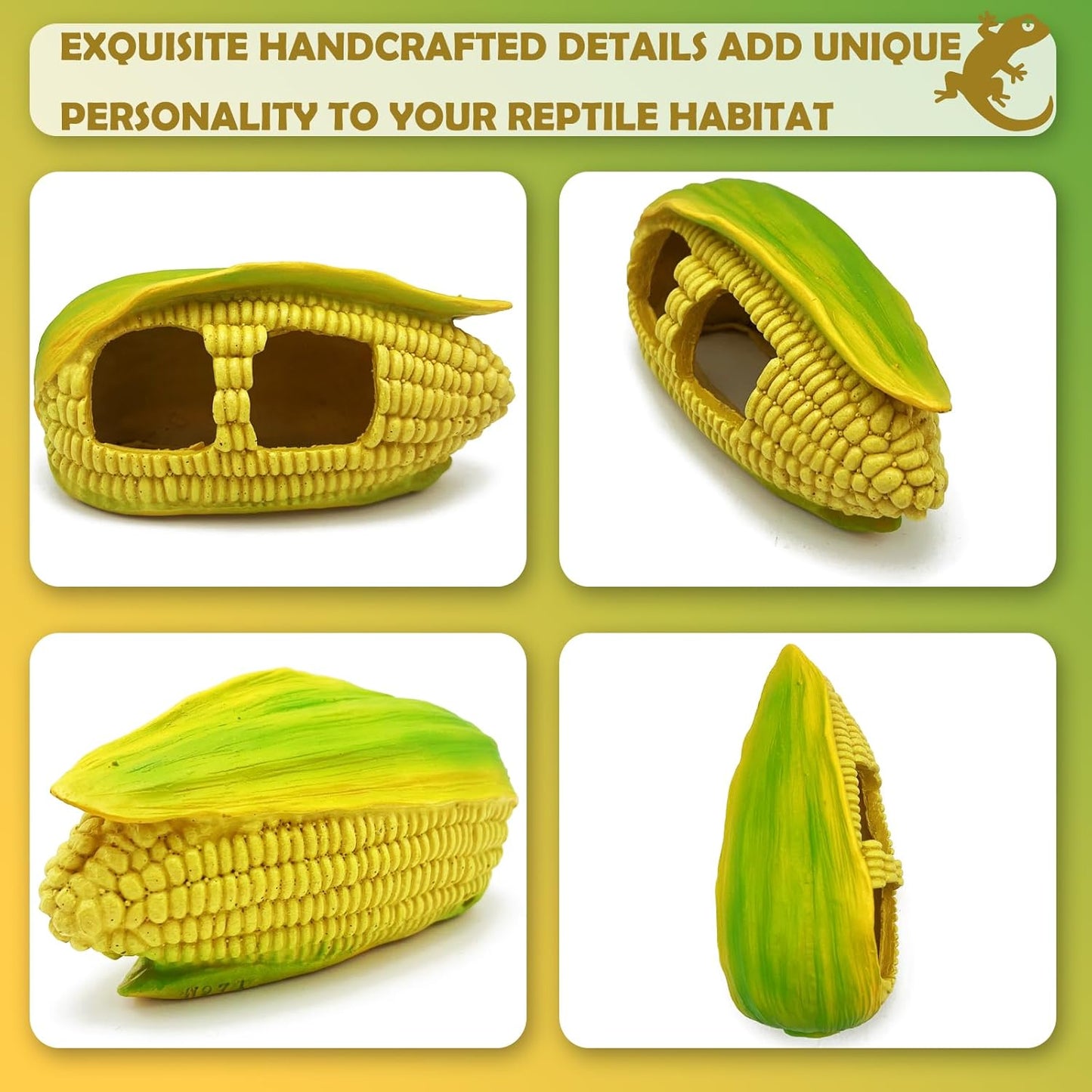 Bearded Dragon Reptile Hide Caves Corn Lizard Leopard Gecko Hideout Tank Accessories Turtle Snake Décor Amphibian Habitat Tortoise Personalized Decoration