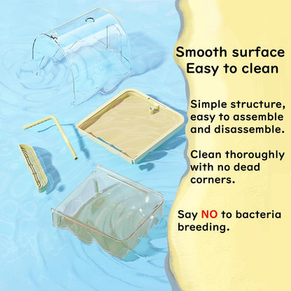 Bird Bath Shower for Cage,Bird Bathtub,Parrots Shower Accessories for Birdcage,Electric Hanging Pets Cleaning Supplies Bathtub for Parrots, Parakeets, Cockatiels, Finches, Canaries, Lovebirds