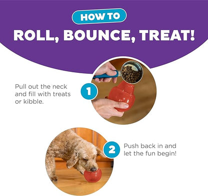 Outward Hound Lil' Snoop Interactive Treat Dispensing Dog Toy, Puzzle Ball Slow Feeder for Small to Medium Dogs, Mint-Scented for Mental Stimulation & Boredom Relief, BPA-Free, 3.9-Inch, Red