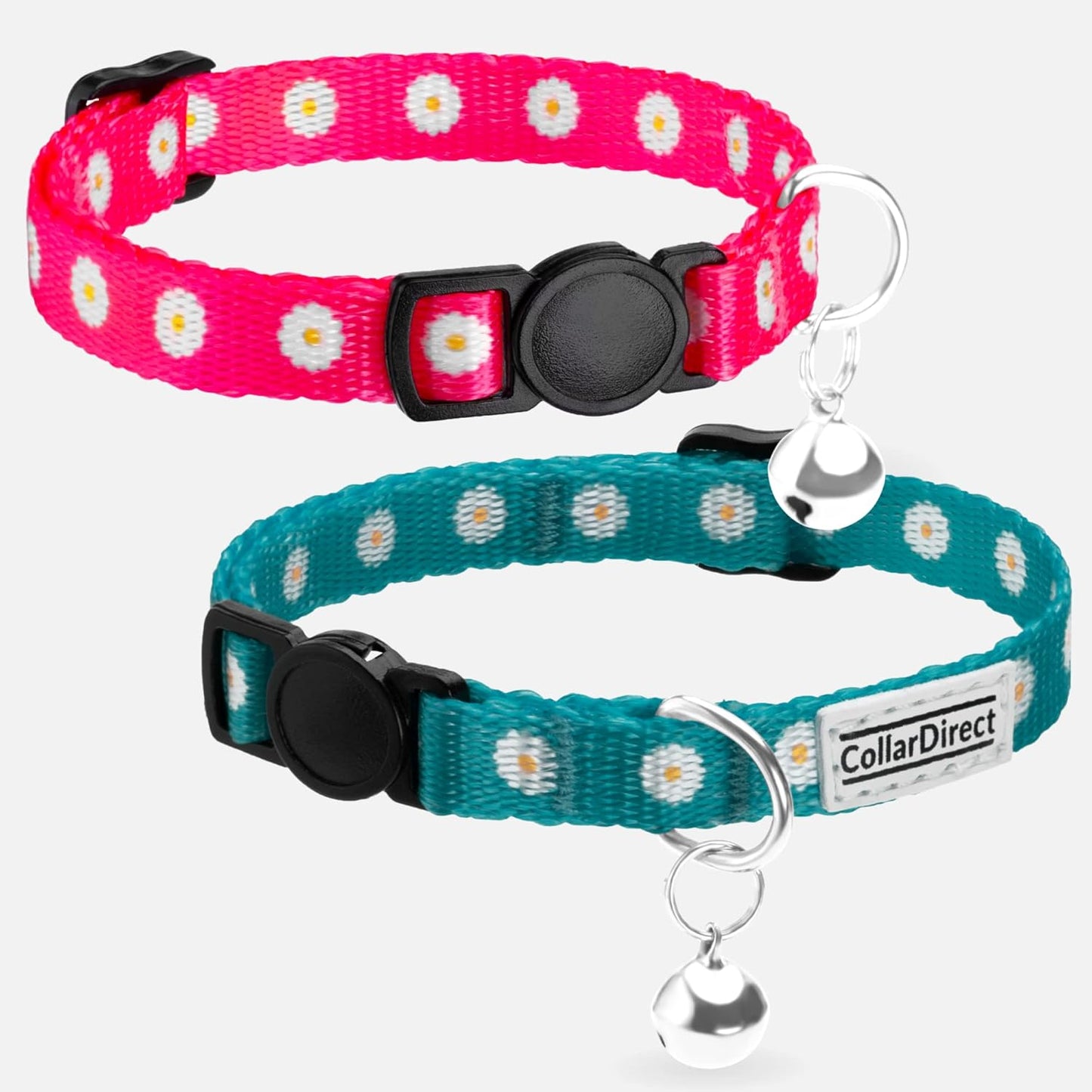 CollarDirect Cat Collar Breakaway with Removable Bell Set of 2 PCS