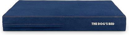 The Dog’s Bed Orthopedic Memory Foam Dog Bed, XL Blue Denim, Pain Relief for Arthritis, Hip & Elbow Dysplasia, Post Surgery, Lameness, Supportive, Calming, Waterproof Washable Cover