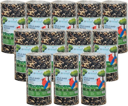 JCs Wildlife Wild Bird Blend Premium Bird Seed Small Cylinder, 1.5 lb (6 Cylinder)