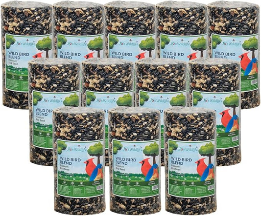 JCs Wildlife Wild Bird Blend Premium Bird Seed Small Cylinder, 1.5 lb (6 Cylinder)