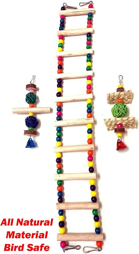 Large 36-Inch Portable Bird Flight Cage for Canary Parakeet Cockatiel Lovebird Finch Small Parrot Budgies Travel Bird Cage (Black with Toy)