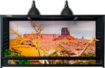 Reptile Tank 44''x20''x20'' ToxiRium Large PVC Reptile Enclosure 76 Gallons for Bearded Dragon Gecko Lizard Snake, Wide Lounge Vivarium Area with Sliding Doors Lock