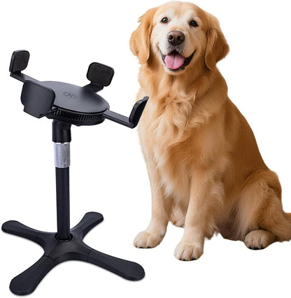 Elevated Dog Bowl (Not Bowl Included), Adjustable Stand Heights & Width, Non-Slip Foot Mats, Tilting Raised Dog Bowls with Metal Knob for Small, Medium & Large Dogs Breed (1 Pack), Black