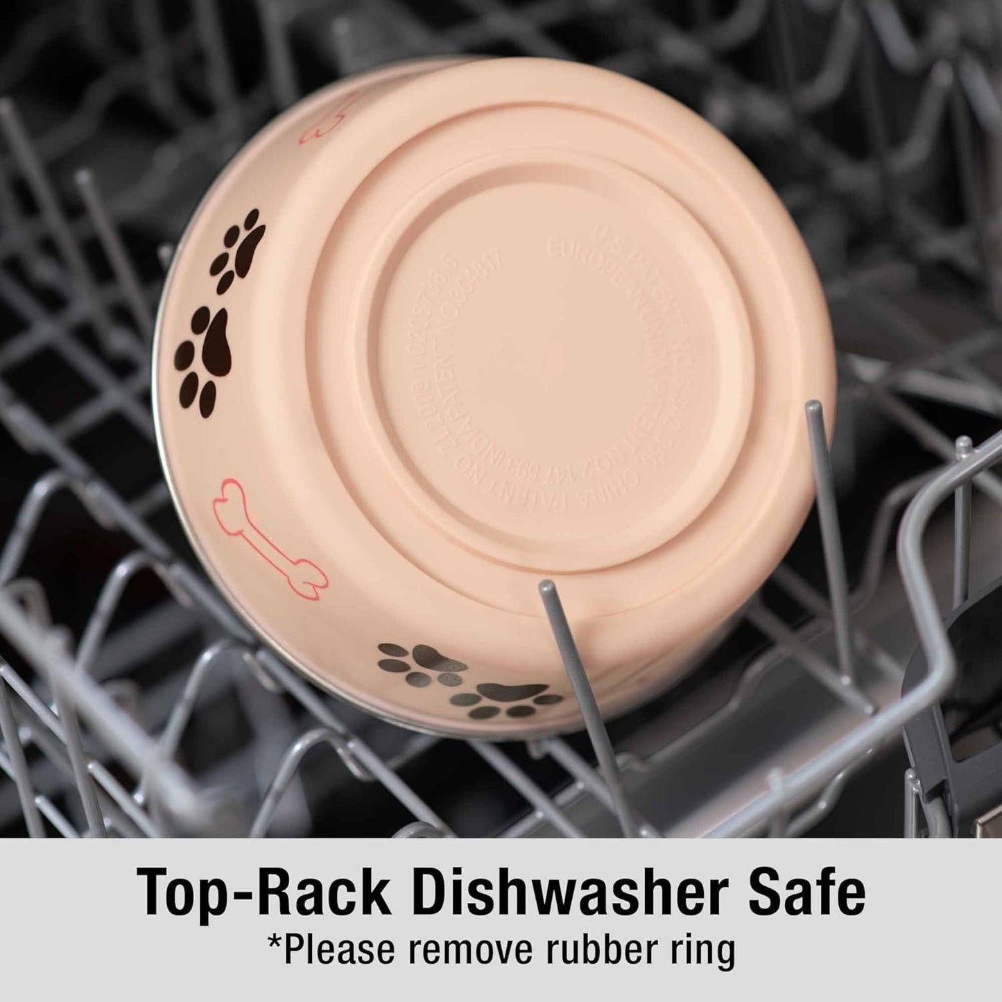 Loving Pets Bella Dog Bowls- Stainless Steel Dog & Cat Bowls - Spill Proof Dog Food Bowl, Cat Bowl, Puppy Essentials & Pet Supplies Great for Home & Travel (Medium 20-35 lbs, Paparazzi Pink)