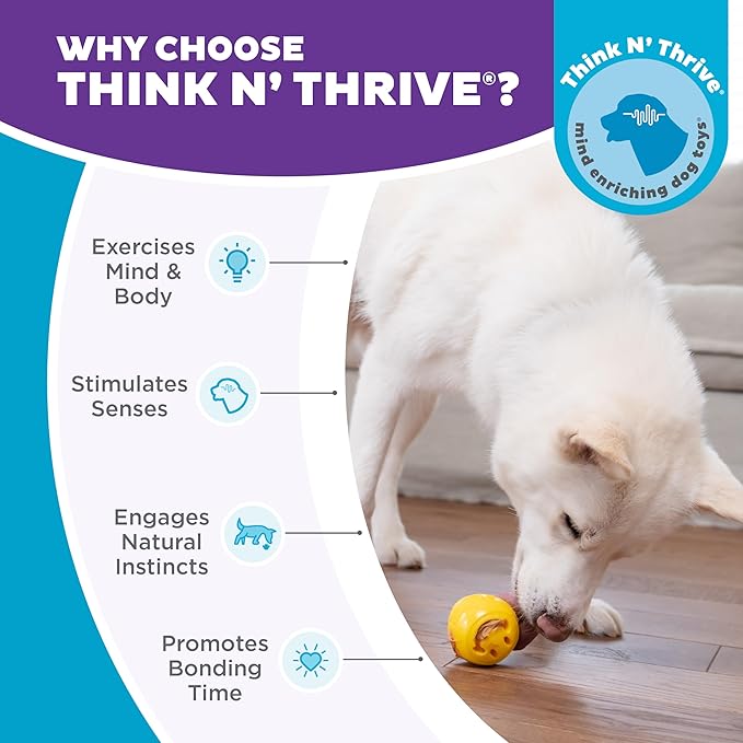 Outward Hound Nooks Happiness Interactive Durable Treat-Dispensing Dog Toy, Stuffable Puzzle Ball for Solo Play or Pair with Large Snoop, Mint-Scented, BPA-Free