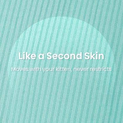 Sticky Hair Cat Clothes, Breathable & Lightweight, Reduces Shedding Fur Pajamas, Full Body Long Sleeve Surgical Bodysuit, Stop Licking & Shedding,Blue,XL