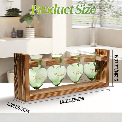 Plants Propagation Stations Plant Terrarium Kit for Bathroom Glass Planters for Indoor Plants Bathroom Decor Accessories - Relax Soak Unwind Breathe
