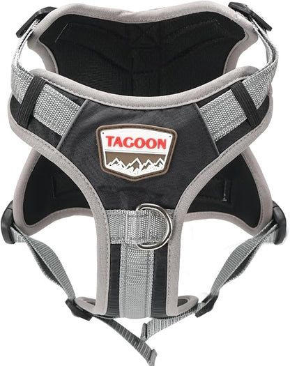 Dog Vest Harness, No Pull Vest with Handle, Training for Walking, Running, Dog Harness Medium Size Fits Neck 18-21 Inch and Chest 20-26 Inch, Black Adjustable Service Dog Vest with 2 Pocket, M