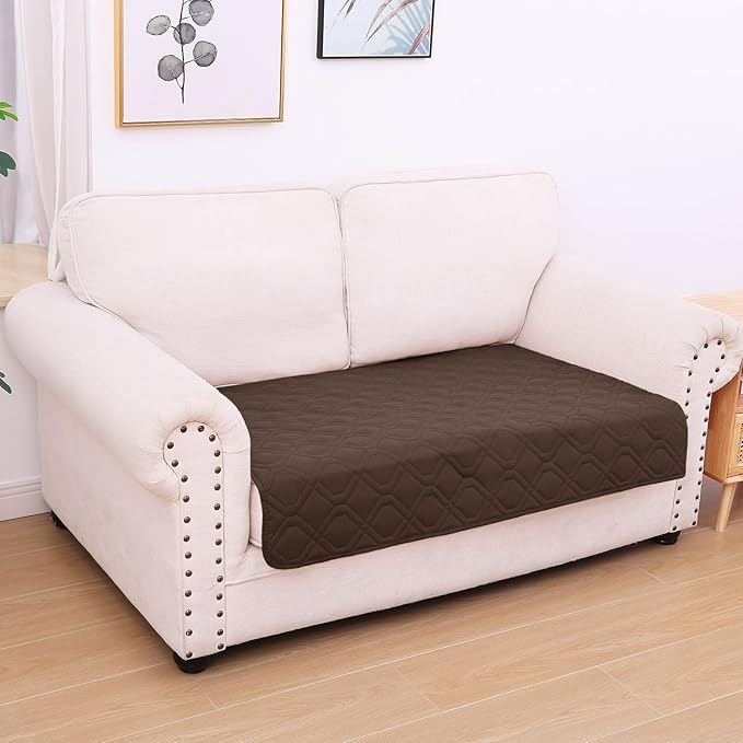 hyha Waterproof Dog Bed Blanket, Soft Pet Blankets, Waterproof Couch Cover for Dogs, Reversible Sofa Covers Washable for Furniture (30x53 Inch, Chocolate/Beige)