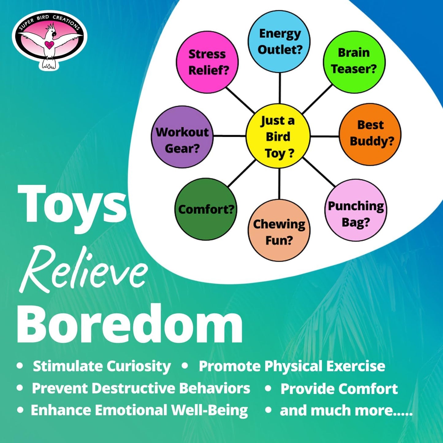 Super Bird Creations SB1192 Crocs Bird Toy - Ideal for Parrots, Ringnecks, Quakers, Small Cockatoos - Perfect for Chewing, Foraging, and Boredom Relief - Colorful Foot Toy - Medium Bird Size, 5-Pack