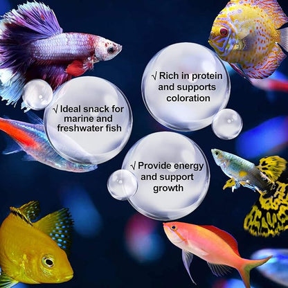 Amzey 4.5 oz Decapsulated Brine Shrimp Egg (Non-Hatching)-100% Natural Decapsulated Artemia Nauplii, High Protein Food Source for Live Fish, Baby Fish, Freshwater and Marine Fish, Golden Fry, Corals