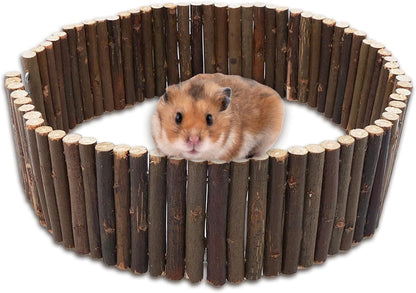 Hamster Wooden Suspension Bridge Rat Climbing Bendable Wooden Ladder Small Animals Arch Bridge Toys for Hamsters Mouse Rat Chipmunk Pig Gerbils Mice Other Small Rodents Animals(25.6L x 2.8W)