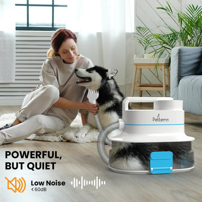 FurCare Pro 3-in-1 Grooming Kit with Vacuum Suction (99%), Dryer, and Professional Clippers. Includes Tools for Efficient Pet Grooming, 4L Dust Cup, Low Noise. Ideal for Dogs, Cats & More!