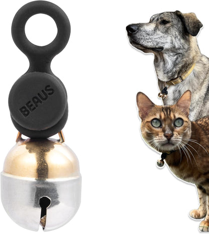 Beau's Bells V2 | Cat & Dog Collar Bells with New Quick Loop Easy Release Clip | Handmade Copper | Track Your Pet | Protect Wildlife