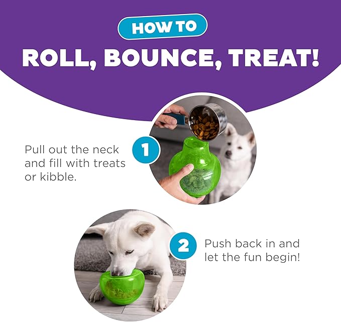 Outward Hound Large Snoop Interactive Treat Dispensing Dog Toy, Puzzle Ball Slow Feeder for Medium to Large Dogs, Mint-Scented for Mental Stimulation & Boredom Relief, BPA-Free, 5-Inch, Green