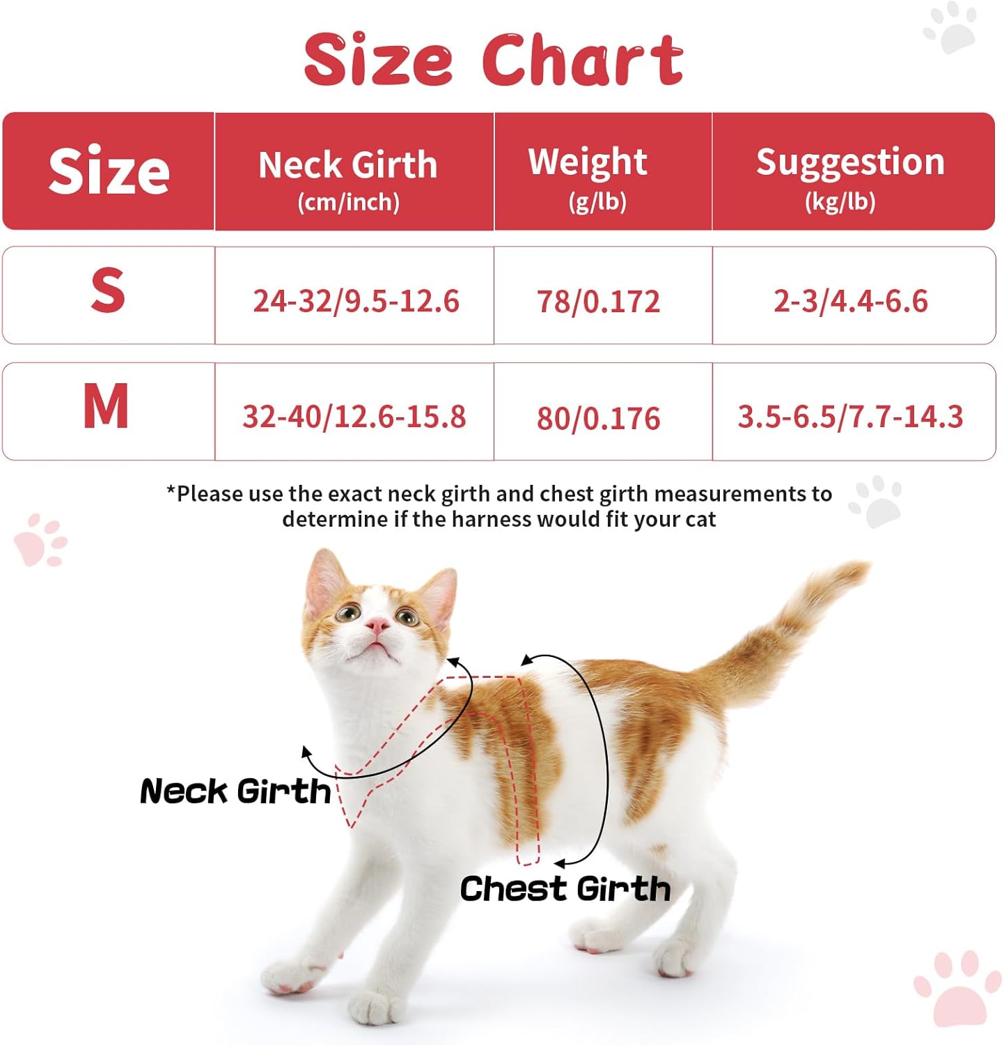 Cat Vest Harness and Leash Set for Walking Escape Proof, Adjustable Kitten Harness and Leash Set Breathable Mesh with Bow Harness for Kitty Puppy Bunny(Red Small)