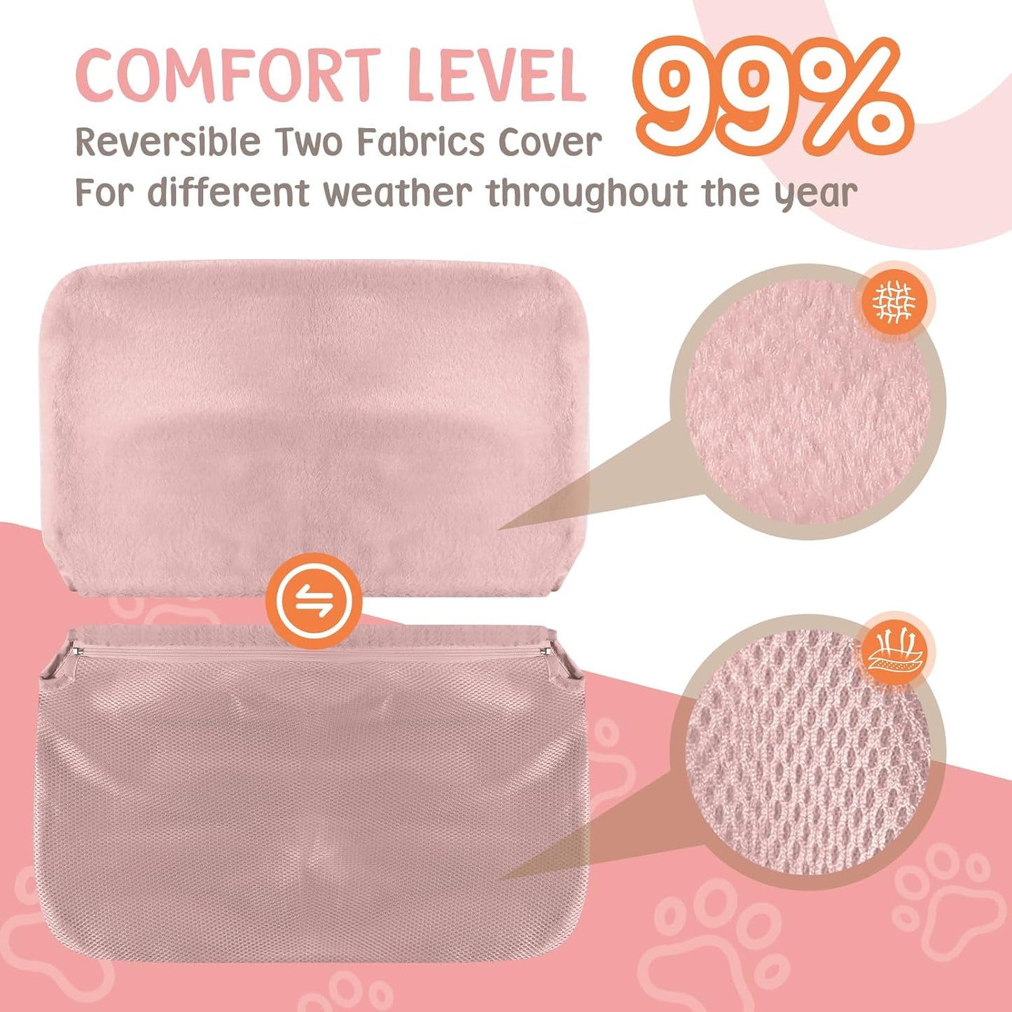 Cat Window Hammock 2-Pack,Foldable Cat Perch with Suction Cups & Metal Frame,Holds up to 40 lbs - Durable & Secure for Cats,Features 2-Sided Cushion & Easy Storage for Sunny Lounging(Brown)