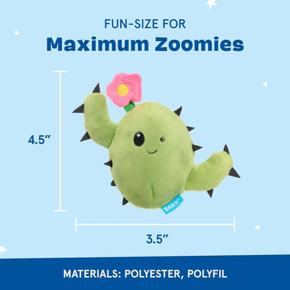 Barkbox 2 in 1 Interactive Plush Dog Toy - Rip and Reveal Toy for Dogs and Puppies - Stimulating Squeaky Pet Toys | Consuela Cactus (Small)