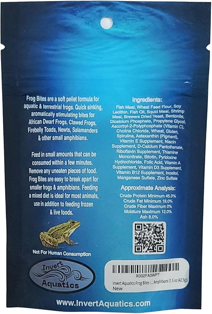 Frog Bites - Moist Pellet Sinking Diet for Frogs & Small Amphibians (1.5 oz (42.5g))