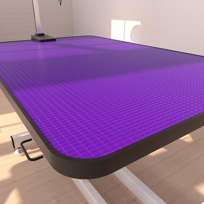 Hydraulic Dog Pet Grooming Table, 42 Inch Heavy Duty Z Lift Structure Professional Dog Grooming Table Suitable for Large Dogs at Home with Adjustable Arms, Clamps and 2 Grooming Noose, Purple