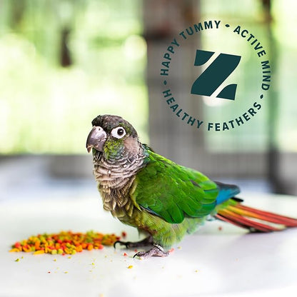 ZuPreem FruitBlend Bird Food, Bird Feed Pellets for Cockatiel, Lovebird, Quaker, Small Conure, Lorikeet, Core Nutrition with Natural Fruit, Cockatiel Food, Conure Feed, (Medium, 10 lb Bag)