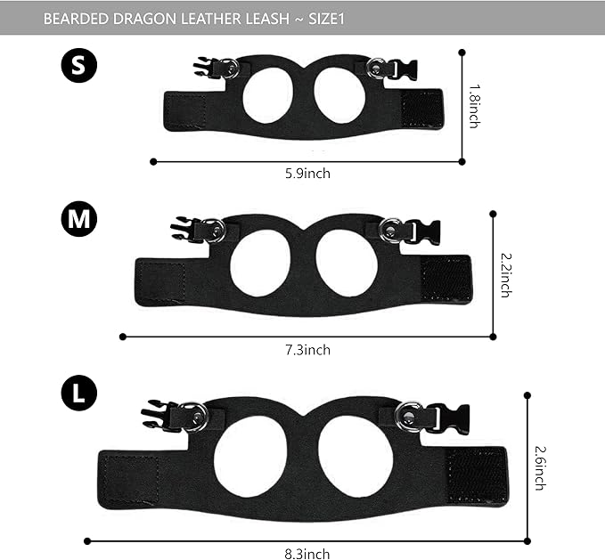 Bearded Dragon Leash and Harness Set, Beardie Carrier, Lizard Adjustable Harness with Leather Wings and Sling Bag, Reptile Small Pet Backpack Batwing Accessories (Black)