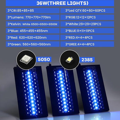 hygger Clip On Aquarium LED Light with Multi-Channel Controller, Fish Tank Light 24/7 Lighting Sunrise-Daylight-Moonlight and DIY Mode, Adjustable Timer/Brightness Light 7 Colors for Freshwater (3)