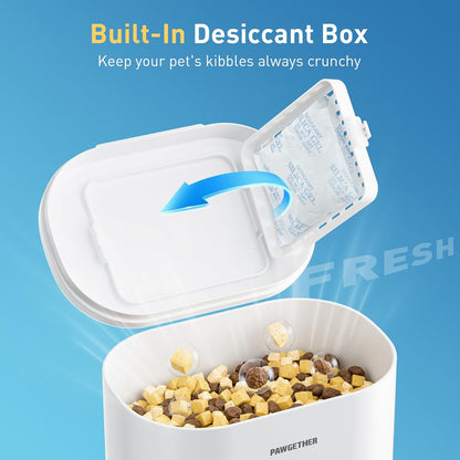 PAWGETHER® Gravity Cat Feeder, Self-Dispensing Dog Food Dispenser, Pet Food Station 1 Gallon/3.5L Capacity Automatic Pet Feeder Cat & Dog Food Bowl, Easy to Fill