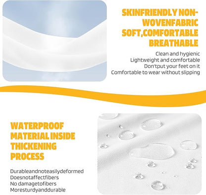 20 Pcs Disposable Boots for Real Duck Feet, Bumble Foot for Duck Pet Duck Supplies with Blue Bandage, Large Size (Yellow)